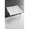 Fauceture KVPB25227W4CP 25-Inch Console Sink with Brass Legs (4-Inch, 3 Hole), White/Polished Chrome KVPB25227W4CP - alternate 3